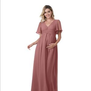 Azazie Verna Desert Rose Maternity Dress